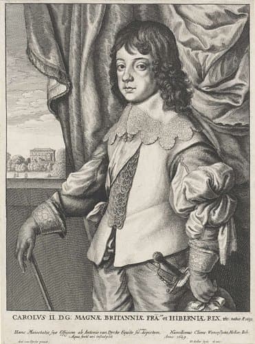 Portret van Karel Stuart by Wenceslaus Hollar