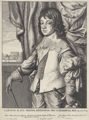 Portret van Karel Stuart by Wenceslaus Hollar