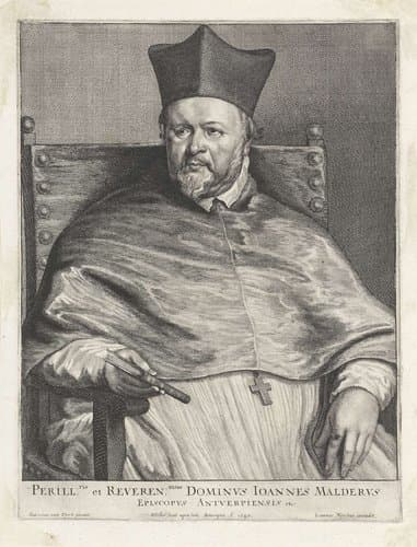 Portret van Johannes Malderus by Wenceslaus Hollar