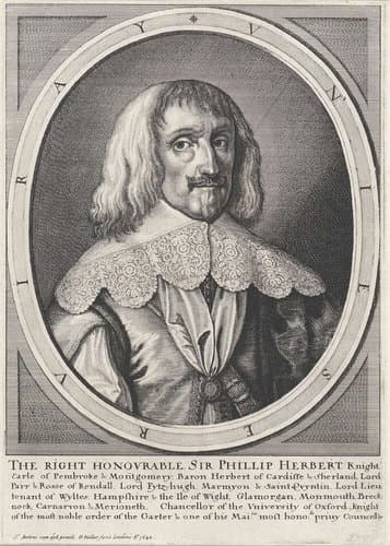 Portret van Philip Herbert by Wenceslaus Hollar
