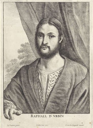 Portret van Rafaël by Wenceslaus Hollar