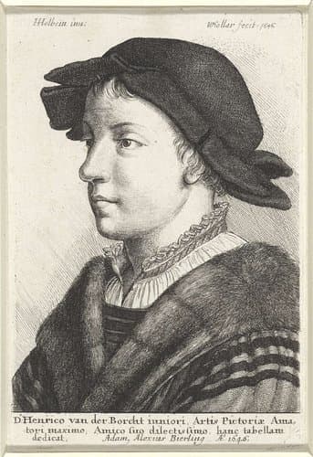 Portret van een jonge man met baret by Wenceslaus Hollar