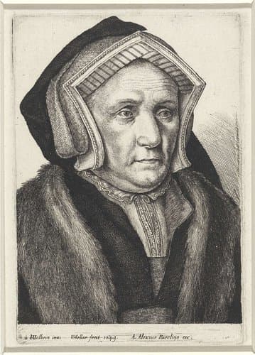 Portret van Lady Margaret Butts by Wenceslaus Hollar