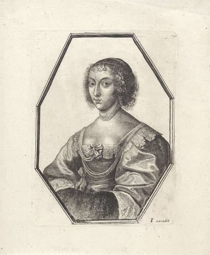 Portret van een vrouw met haar handen in een mof by Wenceslaus Hollar