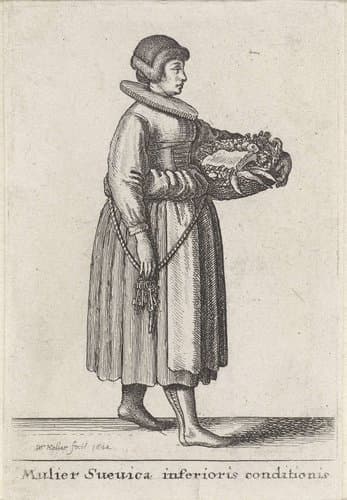 Mulier Sueuica inferioris conditionis by Wenceslaus Hollar