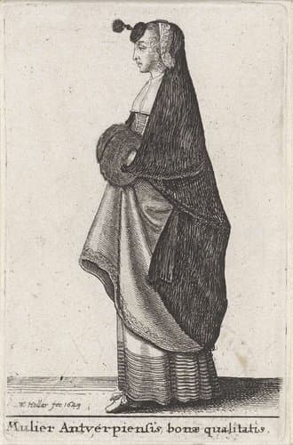 Mulier Antverpiensis bonae qualitatis by Wenceslaus Hollar