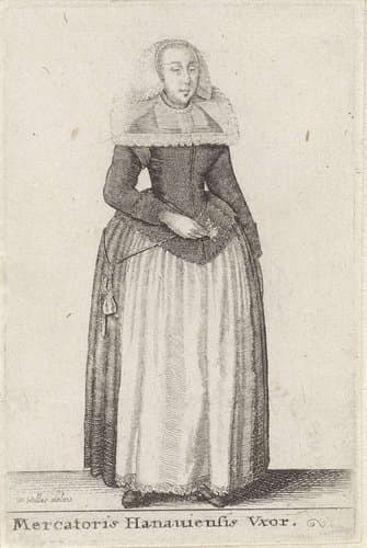 Koopmansvrouw uit Hannover by Wenceslaus Hollar