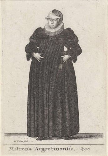 Vrouw uit Straatsburg by Wenceslaus Hollar