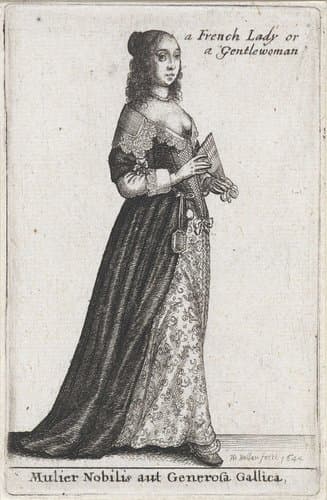 Mulier Nobilis aut Generosa Gallica / a French Lady or Gentlewoman by Wenceslaus Hollar