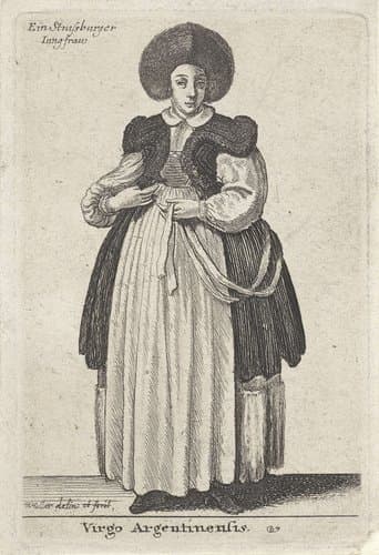 Virgo Argentinensis / Ein Strassburger Iungfraw by Wenceslaus Hollar