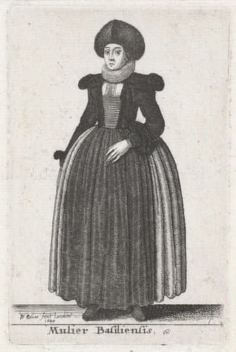 Vrouw uit Bazel by Wenceslaus Hollar