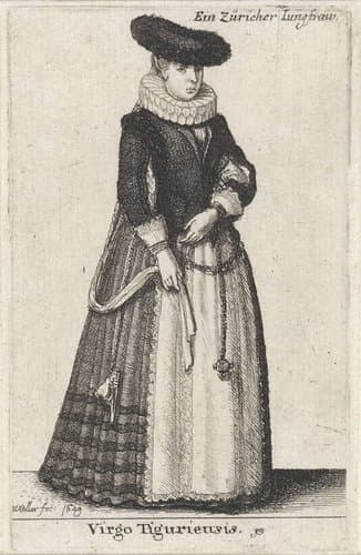 Virgo Tiguriensis / Ein Züricher Iungfraw by Wenceslaus Hollar