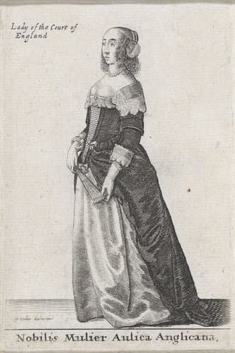 Nobilis Mulier Aulica Anglicana / Lady of the Court of England by Wenceslaus Hollar