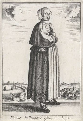 Hollandse vrouw in huisdracht by anonymous