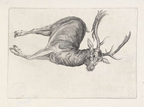 Jacht, jachthonden en wild by Wenceslaus Hollar