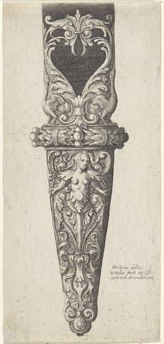 Ontwerp voor een ornamentale schede by Wenceslaus Hollar