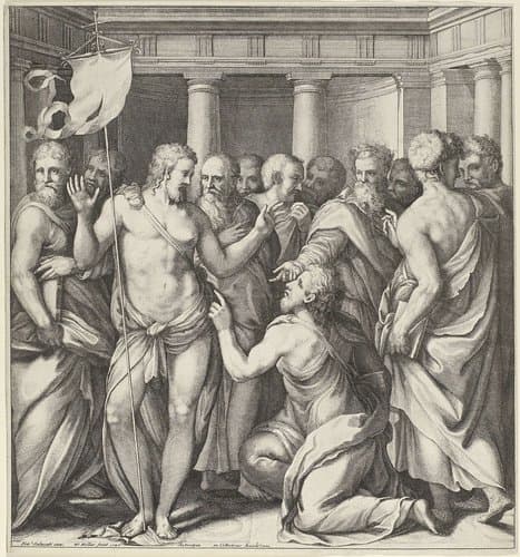 Ongeloof van Tomas by Wenceslaus Hollar