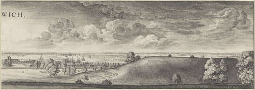 Gezicht op Greenwich (rechter plaat) by Wenceslaus Hollar