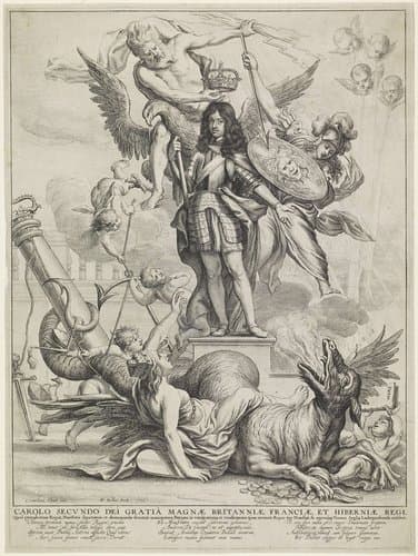 Allegorie op koning Karel II van Engeland by Wenceslaus Hollar