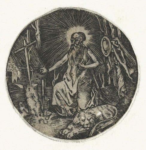 De Heilige Hiëronymus in de wildernis by Albrecht Dürer