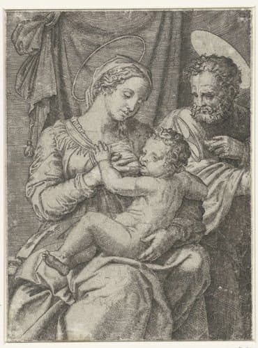 Heilige Familie by Marcantonio Raimondi