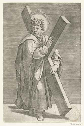 Apostel Andreas met kruis by Marco Dente