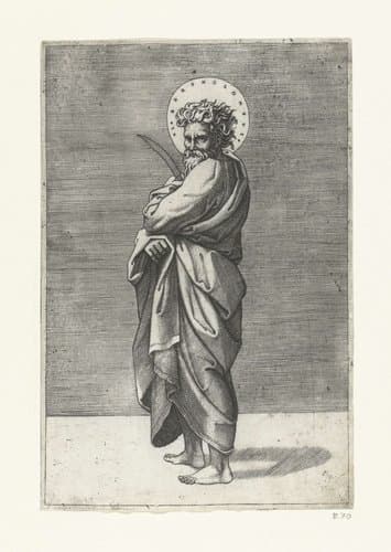 S Bartholomevs by Marcantonio Raimondi