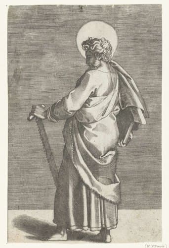 Apostel Simon Zelotes met zaag by Marco Dente