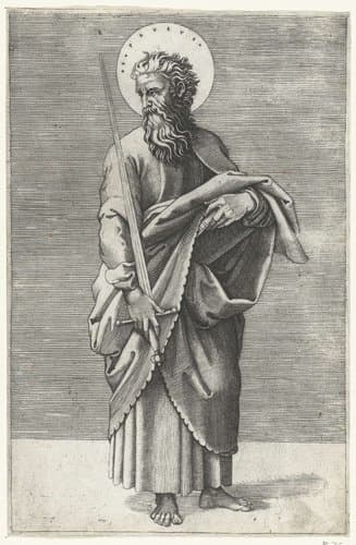 S Pavlvs by Marcantonio Raimondi