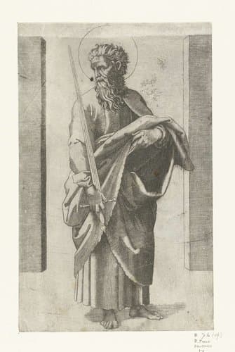 Christus en de Apostelen by Marcantonio Raimondi