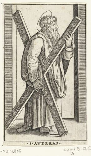 Apostel Andreas met kruis by anonymous