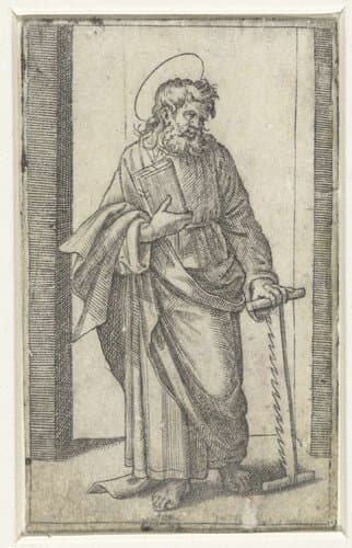 Christus en de Apostelen by Marcantonio Raimondi
