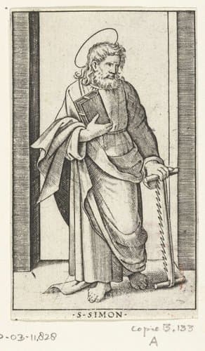 Apostel Simon Zelotes met zaag by anonymous