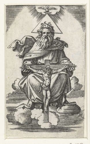 Heilige Drieëenheid by Marcantonio Raimondi