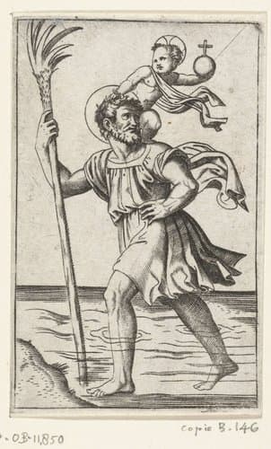 Heilige Christoffel met Christuskind by anonymous