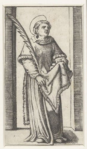 Heilige Stefanus met stenen by anonymous
