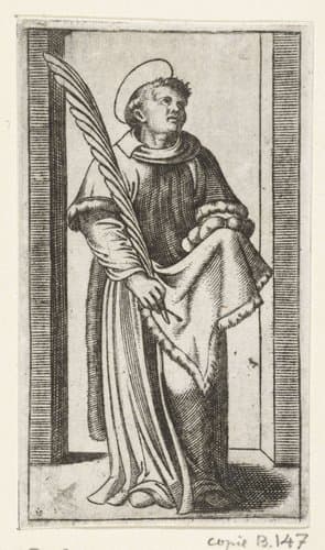 Heilige Stefanus met stenen by anonymous