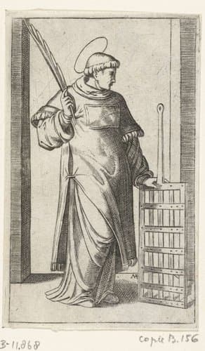 Heilige Laurentius als diaken met rooster by anonymous
