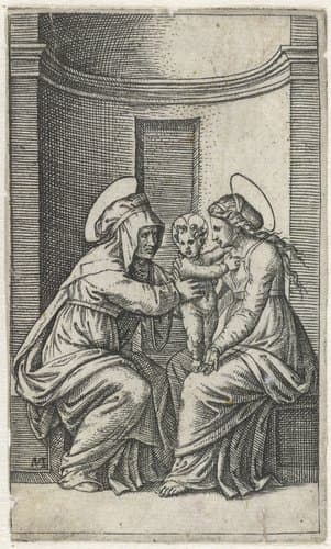 Anna te Drieën by Marcantonio Raimondi