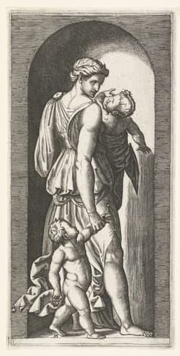 Zeven Deugden by Marcantonio Raimondi