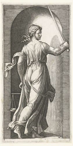 Zeven Deugden by Marcantonio Raimondi