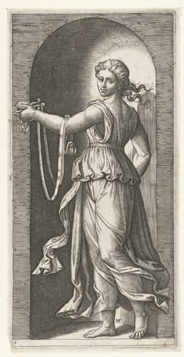 Zeven Deugden by Marcantonio Raimondi