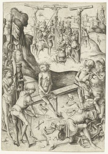 De kruisiging by Israhel van Meckenem
