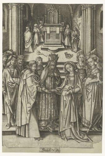 Het leven van Maria by Israhel van Meckenem