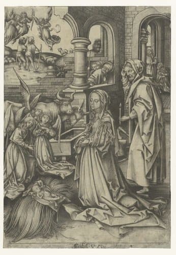 Geboorte van Christus by Israhel van Meckenem