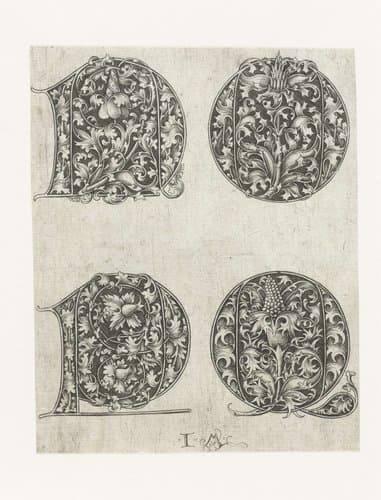 Alfabet in kapitalen by Israhel van Meckenem