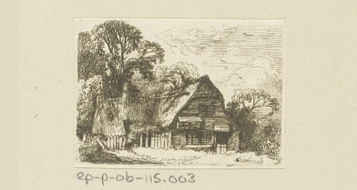 Landschap met boerderij by Christian Wilhelm Ernst Dietrich