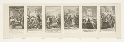 Zes voorstellingen uit de nieuwe geschiedenis by Daniel Nikolaus Chodowiecki