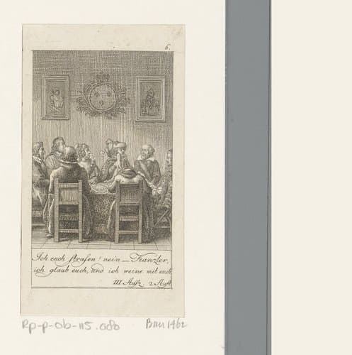 Vergadering voorafgaand aan Bartholomeusnacht by Daniel Nikolaus Chodowiecki