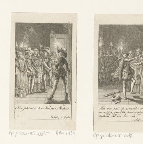 Hendrik van Navarra beledigt Catarina de' Medici by Daniel Nikolaus Chodowiecki